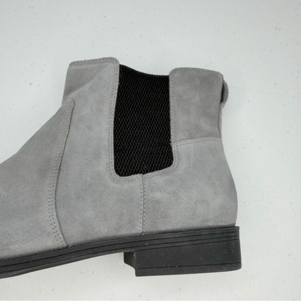 PRICE DROP Vionic Alana Gray Stretch Gore Water Repellent Suede Chelsea Boots 11 - Picture 3 of 12